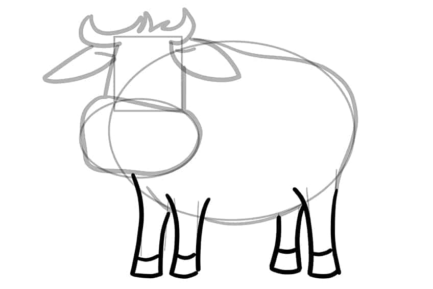 Как нарисовать корову 08