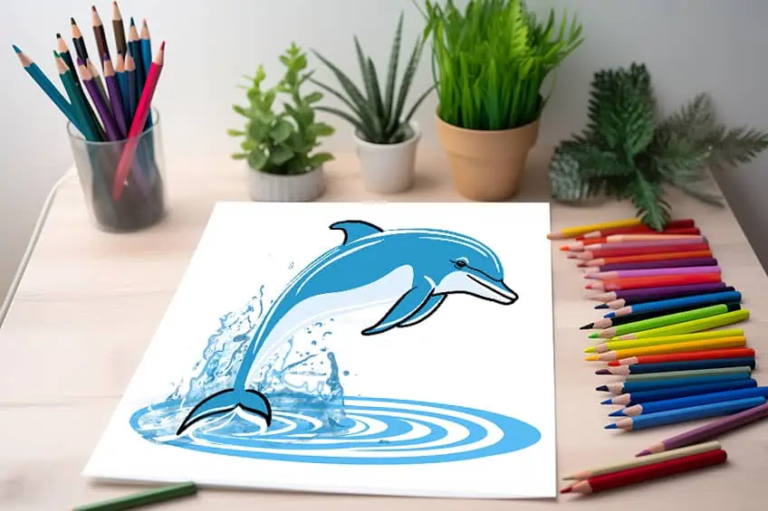 Dolphin | Free Printable Templates & Coloring Pages | FirstPalette.com