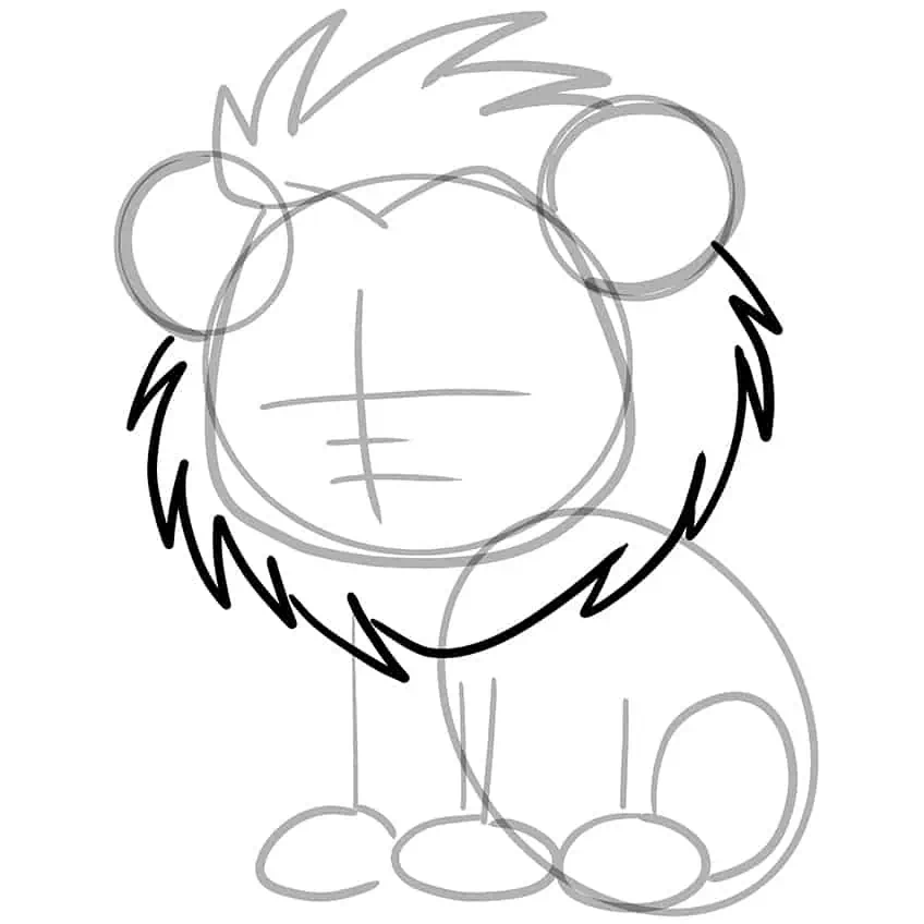 Как нарисовать льва 08