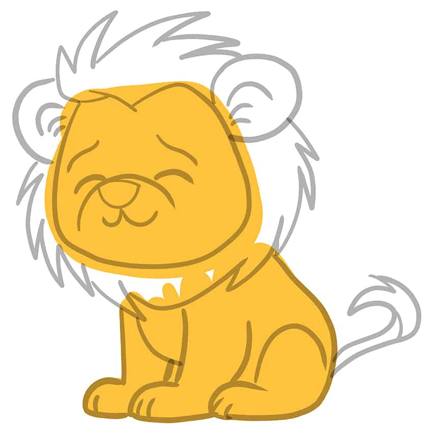 Cómo dibujar un león 13
