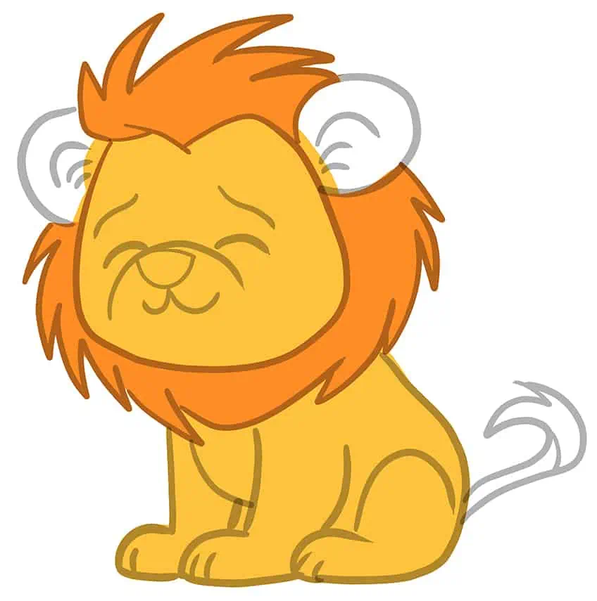 Cómo dibujar un león 14