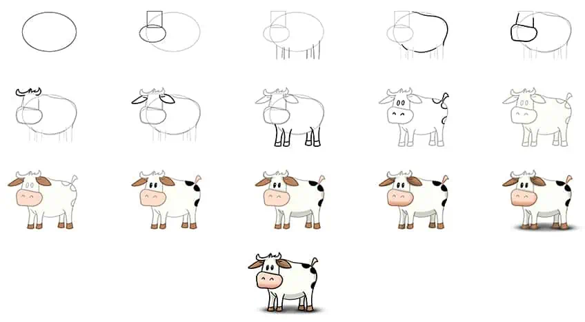 dessiner une vache