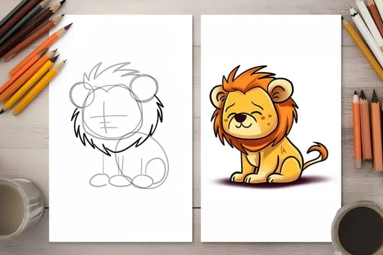dibujo leon