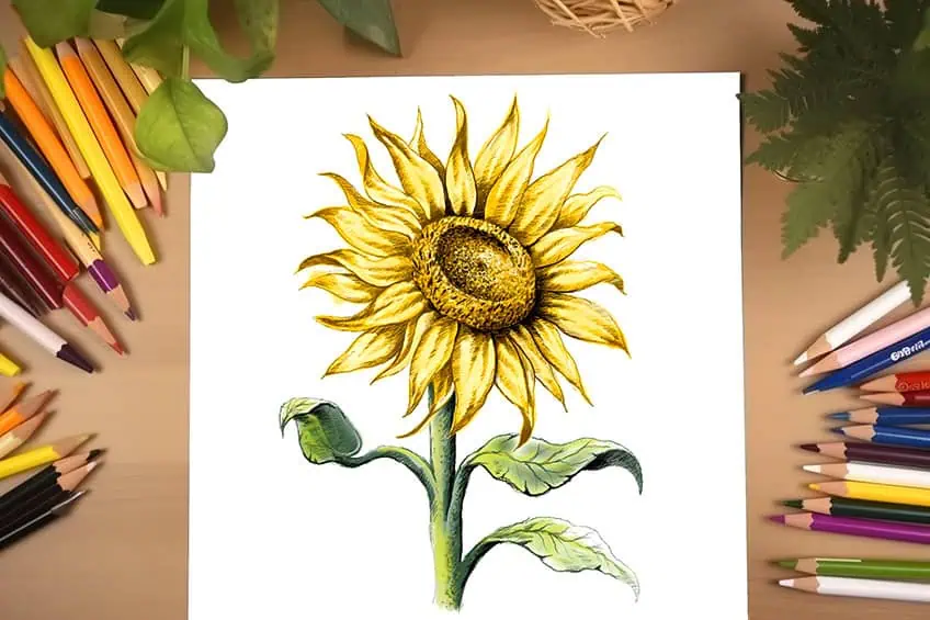 sunflower drawing