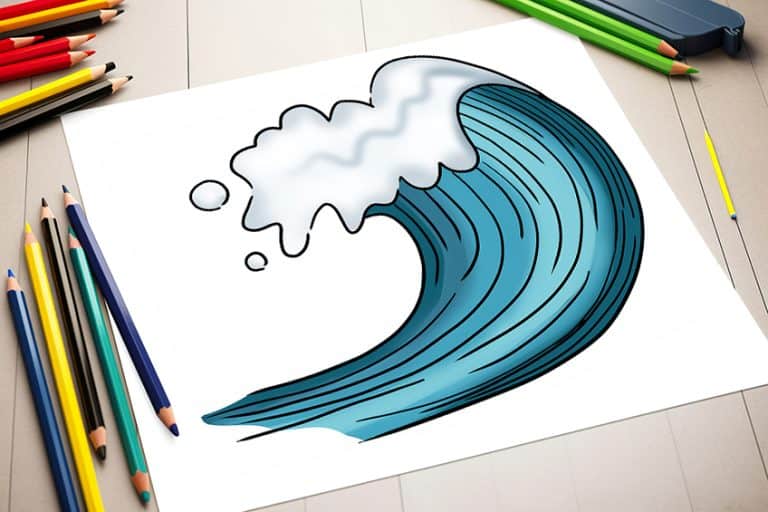 Welle zeichnen – Lerne, mächtige Ozeanwellen zu malen