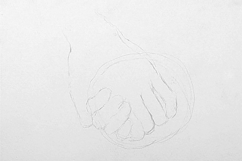 holding hands drawing 03