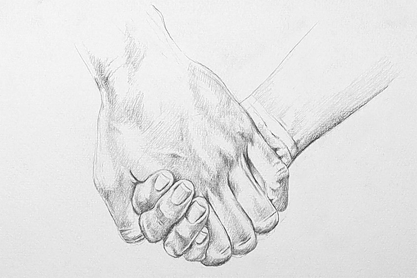 holding hands drawing 16