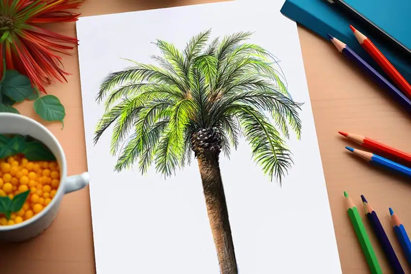 palm tree drawing