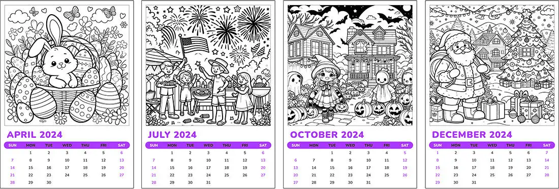 coloringpages calendar 2024 preview small