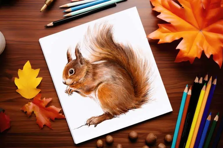 Squirrel Drawing – An Easy Drawing Tutorial for Beginners