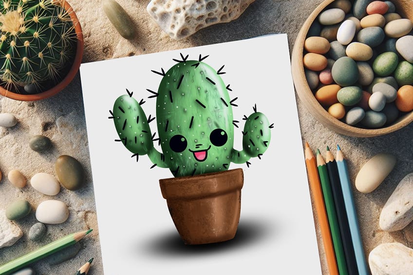 cactus drawing