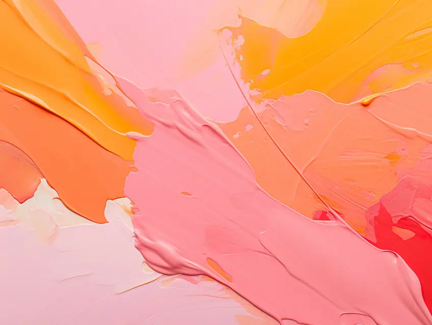 mixing pink and orange paint