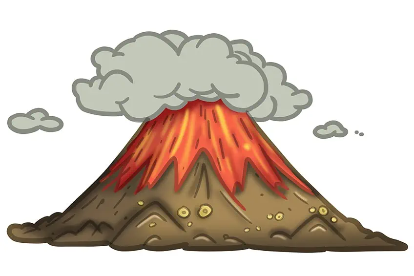 volcano drawing 11