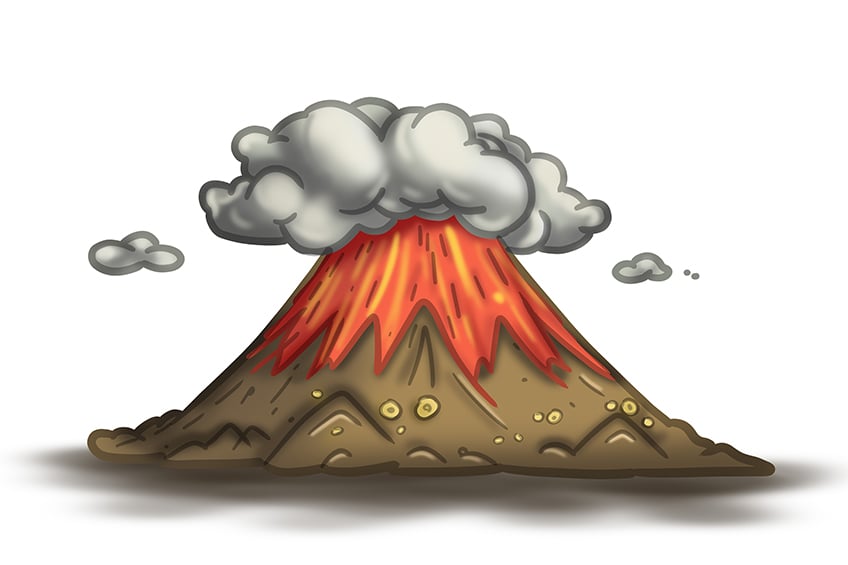 volcano drawing 13