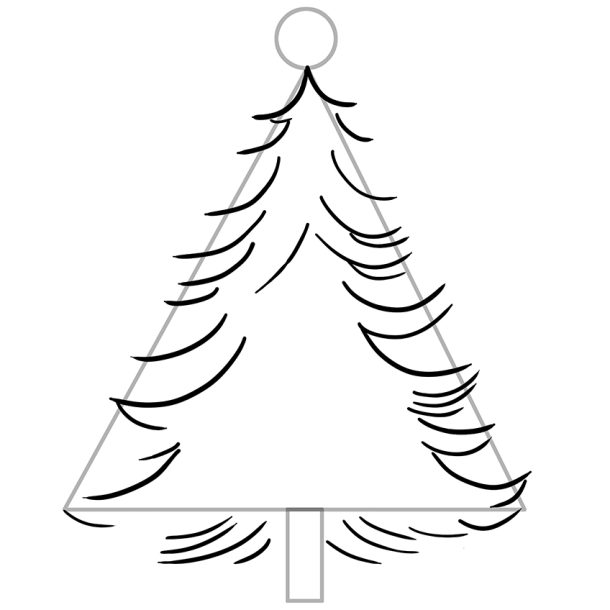 Weihnachtsbaum zeichnen - Detaillierte Malanleitung