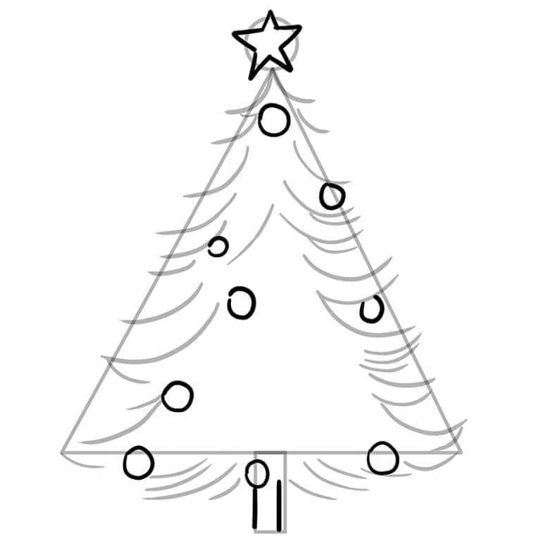  Foto zu Weihnachtsbaum zeichnen - Detaillierte Malanleitung 