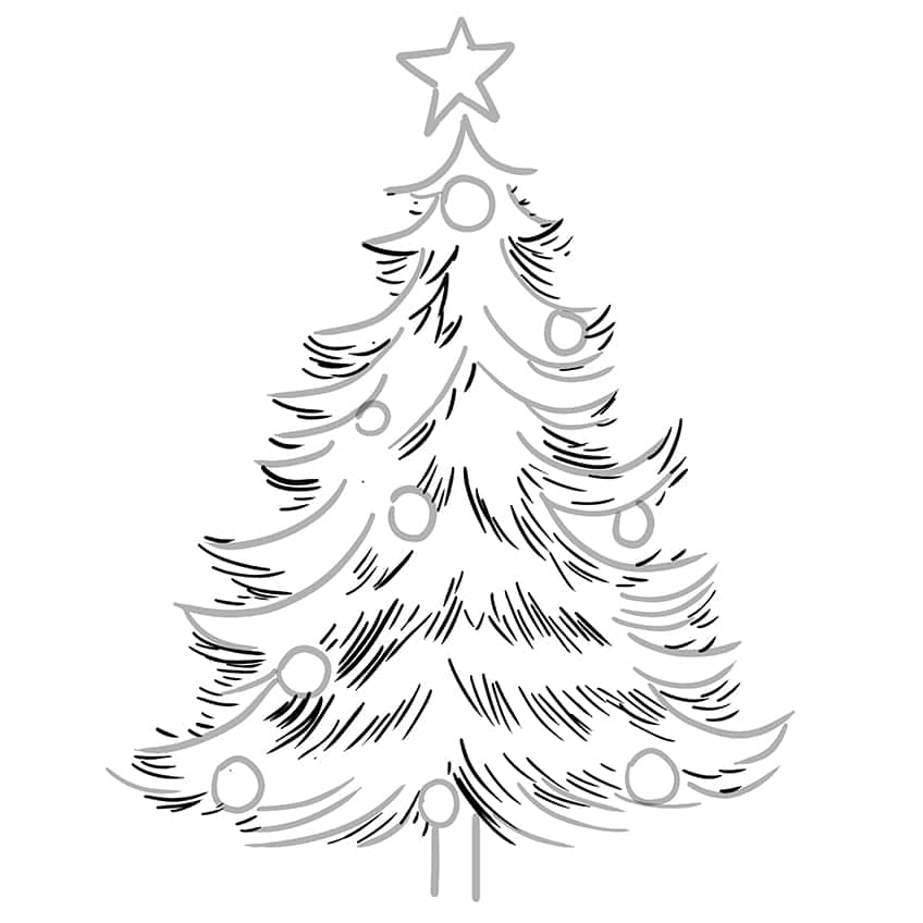 christmas tree drawing 05