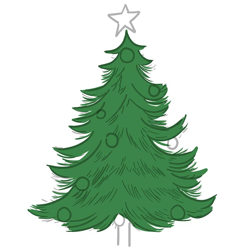 christmas tree drawing 06