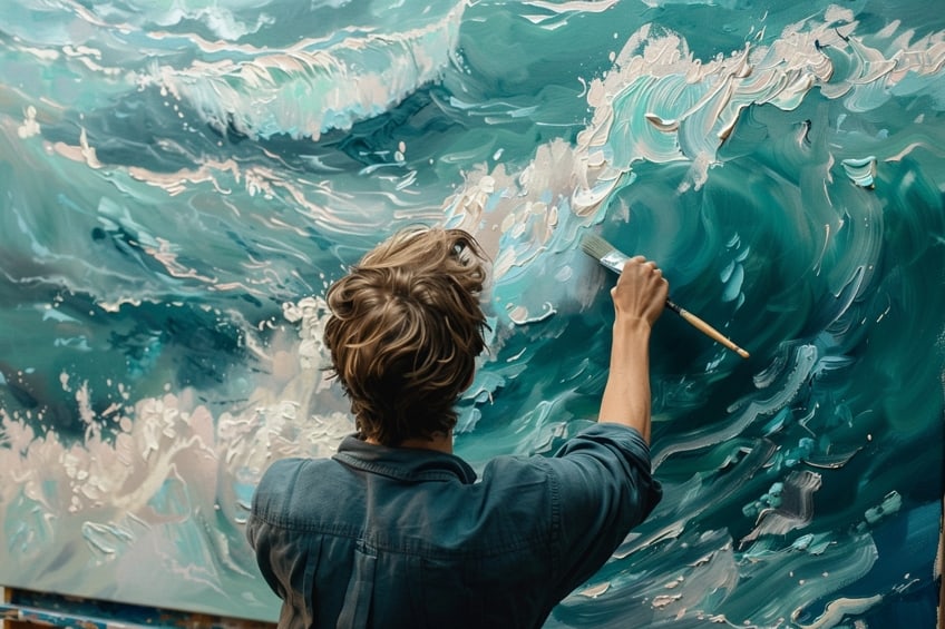 seascape canvas painting