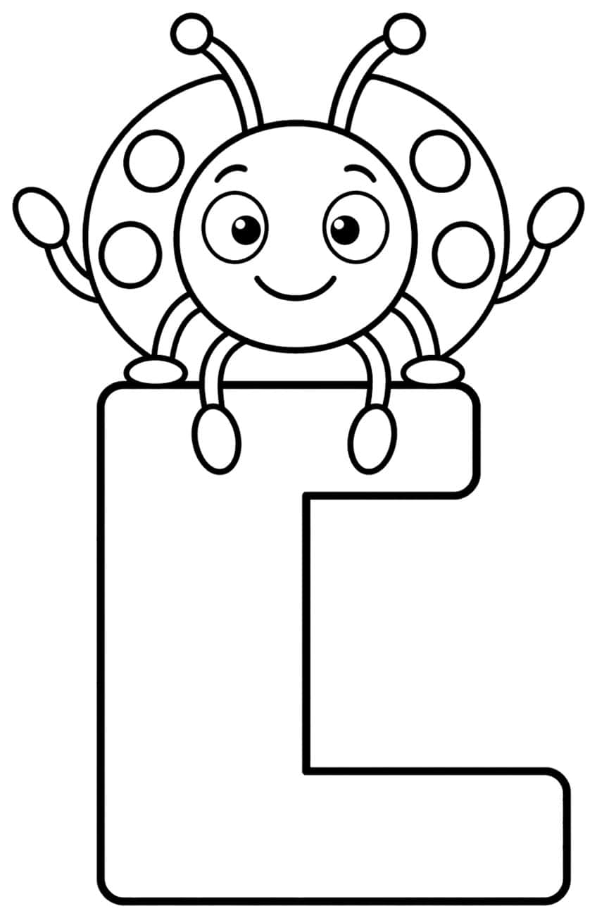 Snowy Ladybug ABC Coloring Pages - 48 Free Sheets to Print