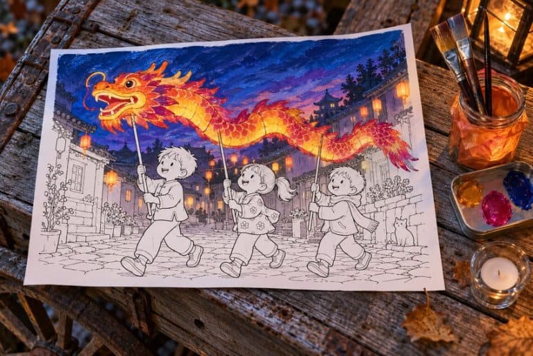 sankt martin ausmalbild teilweise mit Buntstiften ausgemalt
