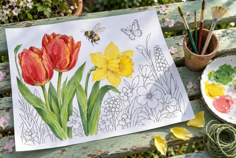 Spring Coloring Pages - 34 Sheets from Easy to Detailed