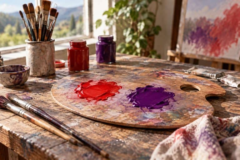 what color does red and purple make — Material study
